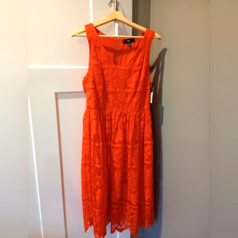 Mossimo Lace-overlay Floral Dress -M